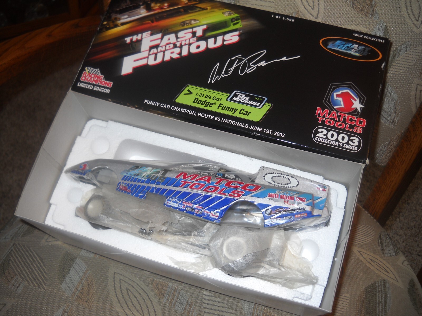 😁😂R.C. MATCO TOOLS*FAST and FURIOUS 1/24 “DODGE FUNNY CAR” 2003 -ROUTE 66-😂😂