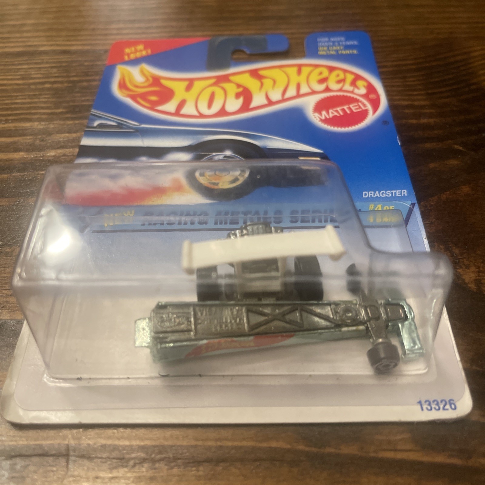 HOT WHEELS RACING METALS SERIES CHROME DRAGSTER New OnCARD #340 Huge Error