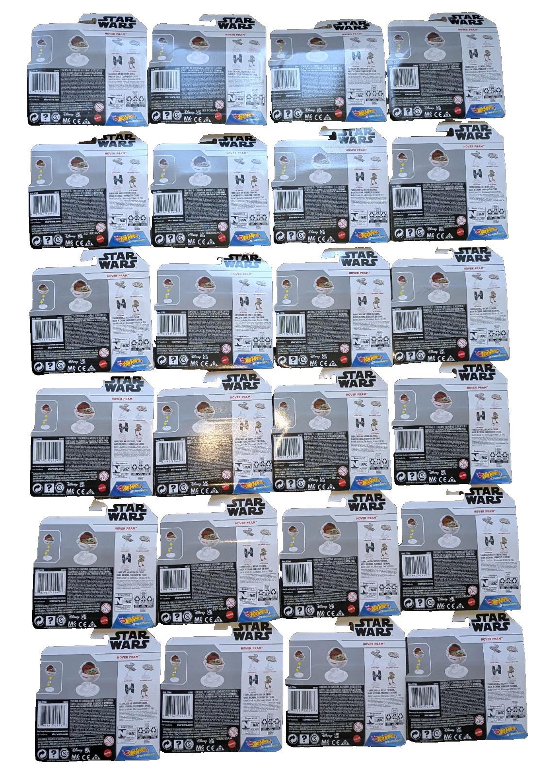 New! LOT of 24 Hot Wheels Starships $4 ea Mandalorian The Child Hover Pram FYT65