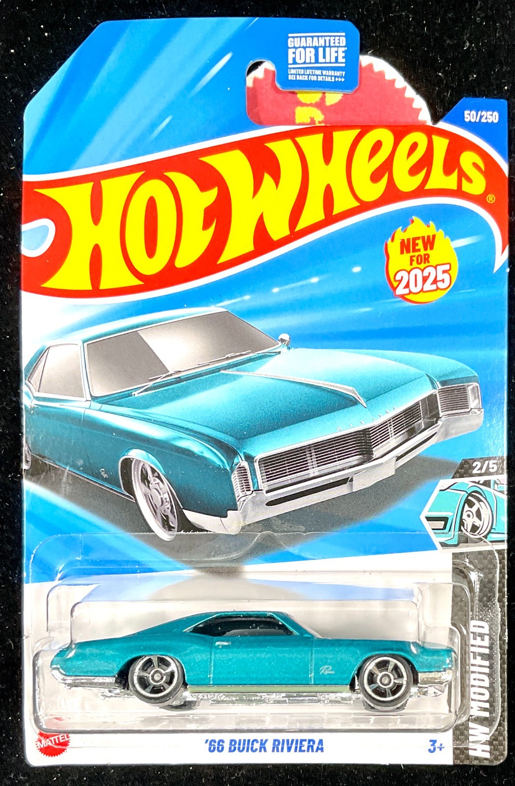 ’66 BUICK RIVIERA SERIES GLOSS BLACK, & TEAL 2025 Hot Wheels #50 2pcs