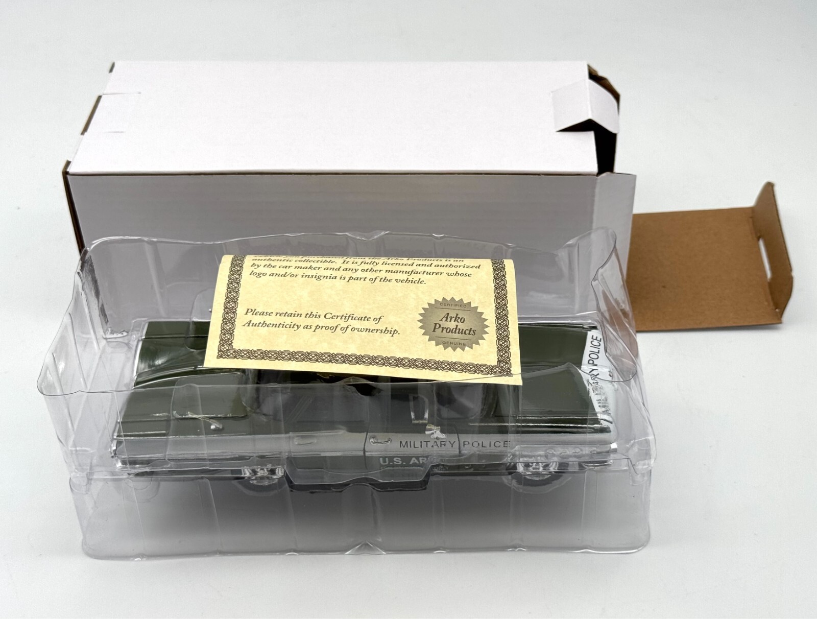 NEW ~ MINT ~ 1959 Chevrolet 1/32 Diecast US Army Military Police Car Olive Green