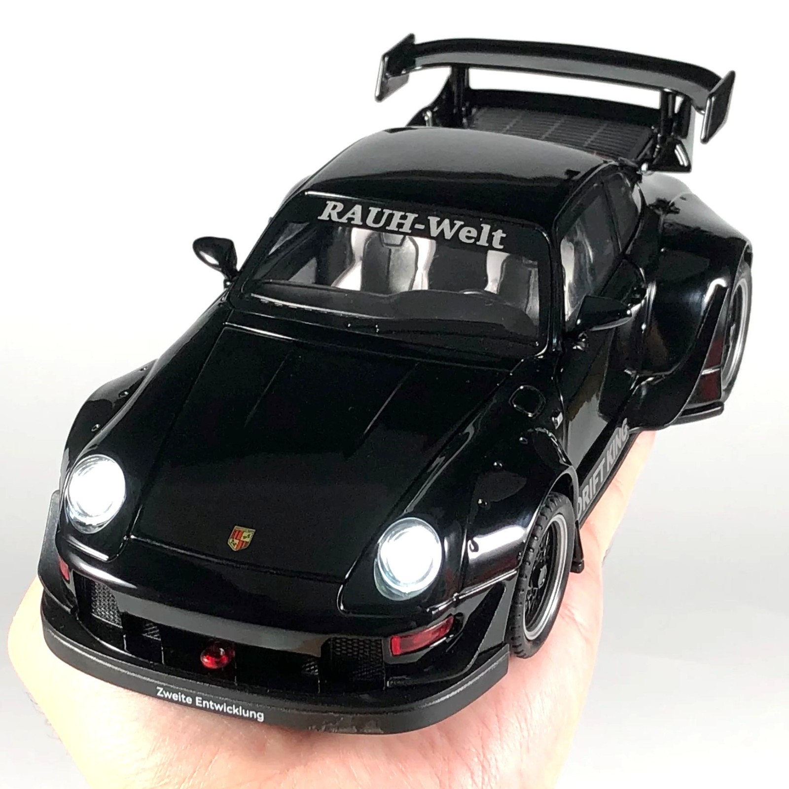 1:22 Porsche RWB 993 Targa 911 Diecast Model Car – Sound Light Pull-Back Toy