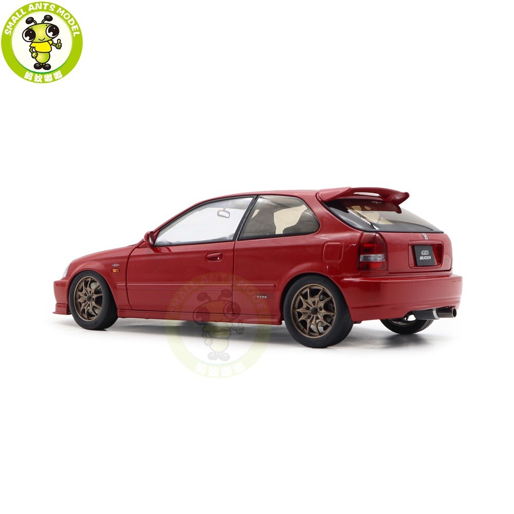 1/18 MOTORHELIX Honda CIVIC Type R EK9 MUGEN POWER Red Diecast Model Car