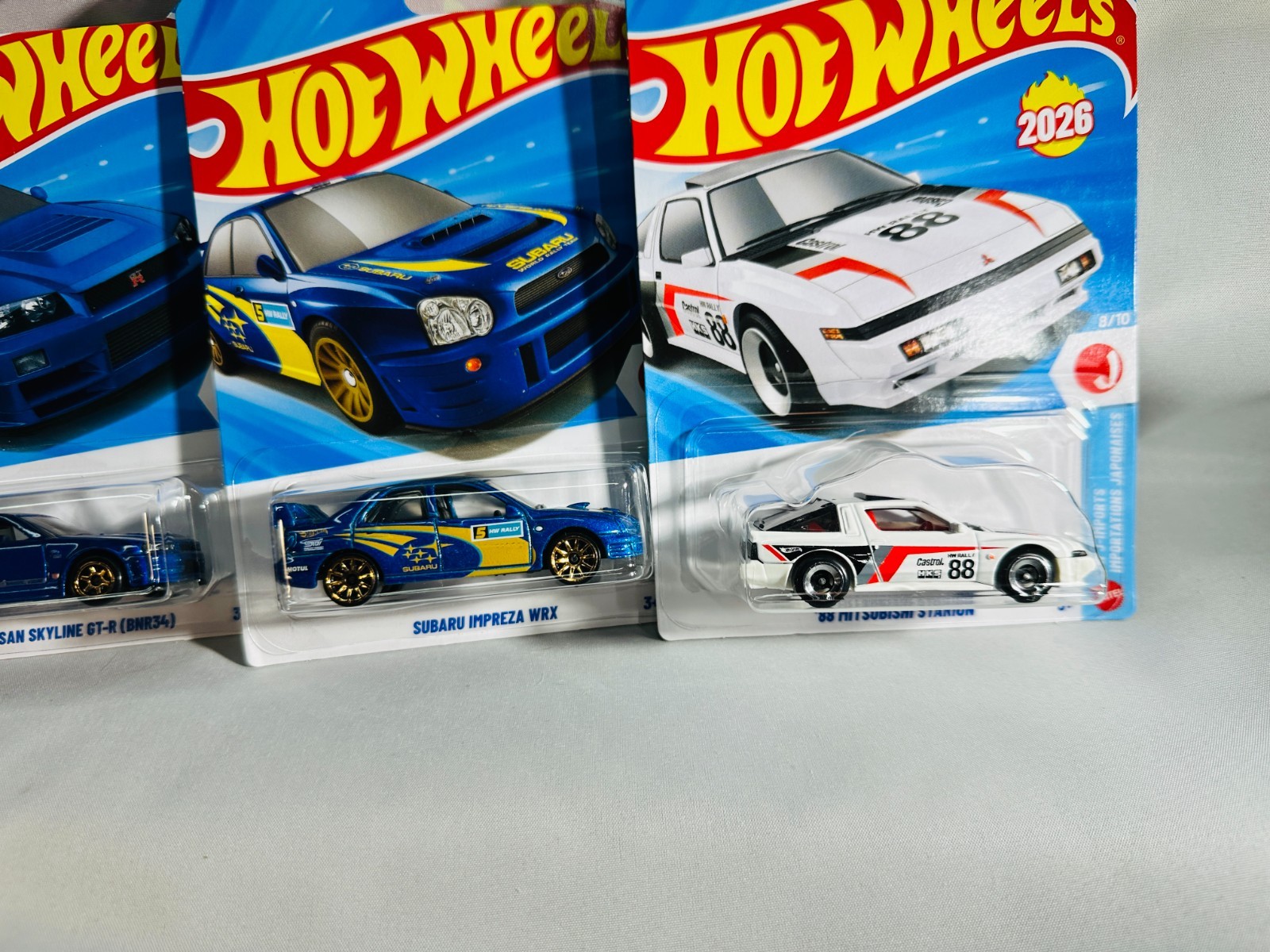 Lot of 4 – Hot Wheels 2026 – Subaru Impreza – Starion – Skyline – Toyota AE86