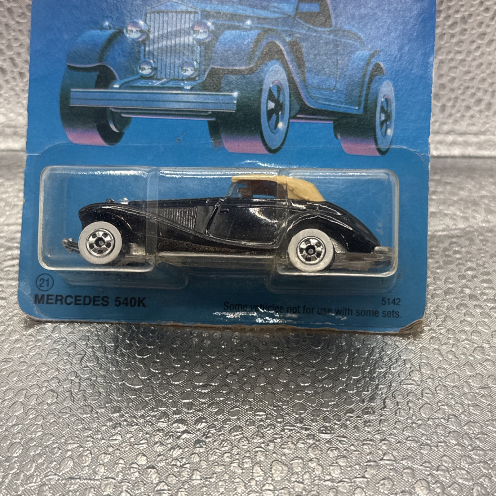 NOS Hot Wheels 1989 Classics #5142 Mercedes 540K Black w/ Tan Top