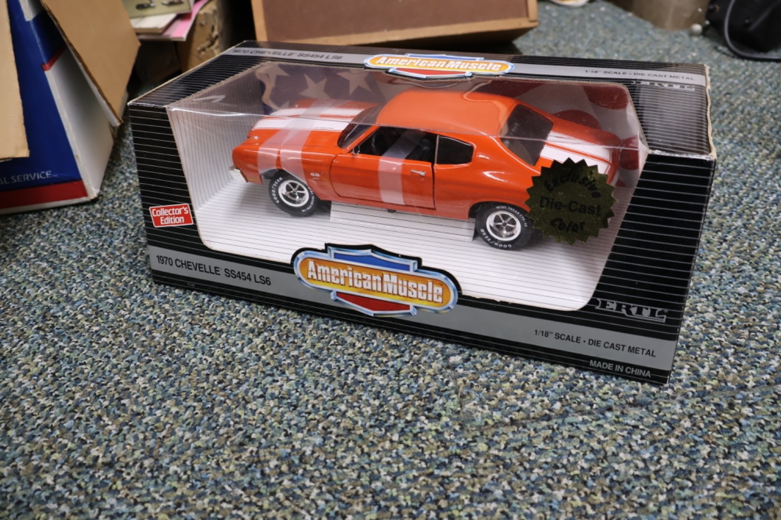 1/18 ERTL American Muscle 1970 Chevy Chevelle SS 454 LS6 in Orange