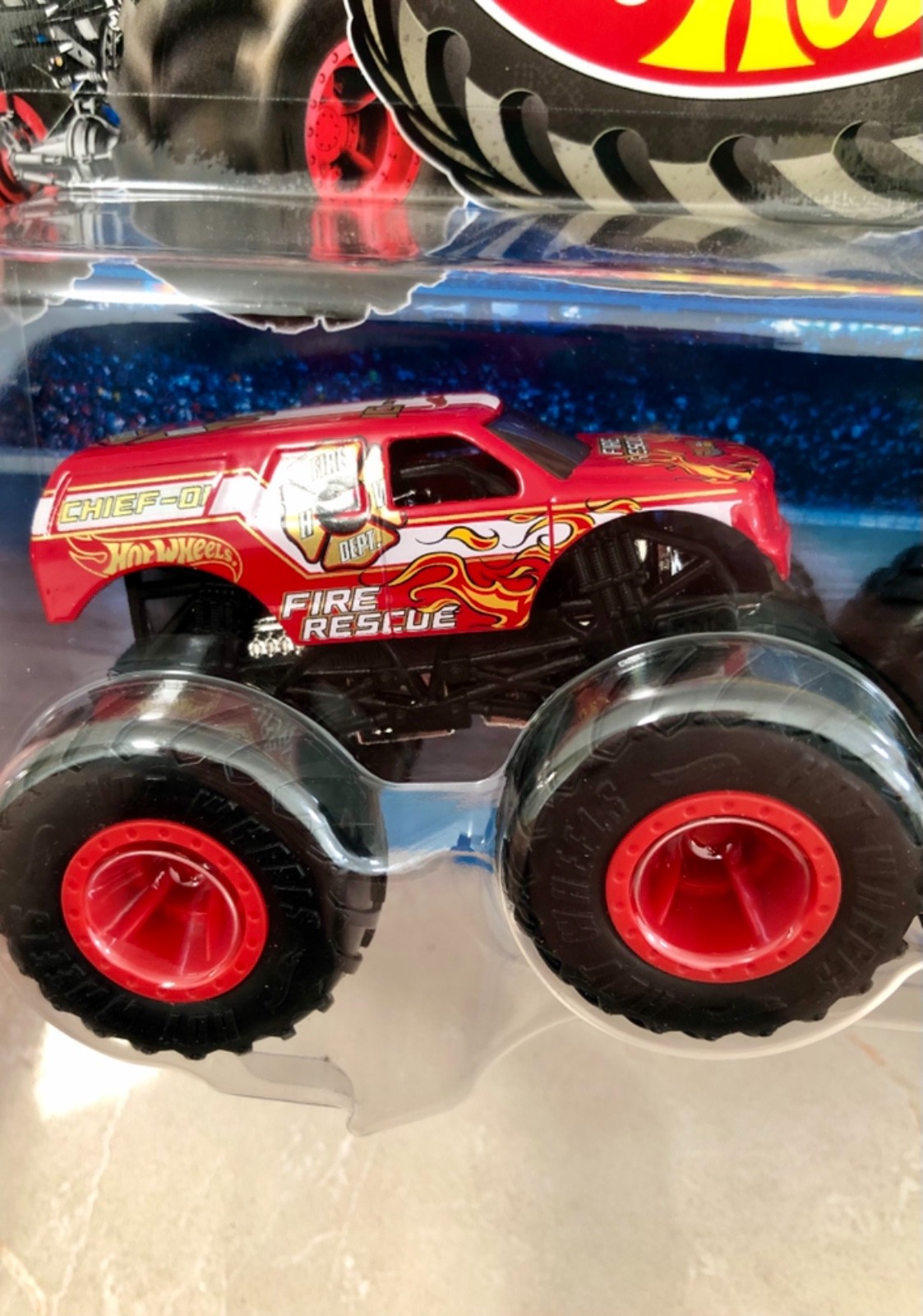 Hot Wheels Monster Trucks Fire Rescue & HW 5 Alarm 1:64 Diecast Vehicle Set