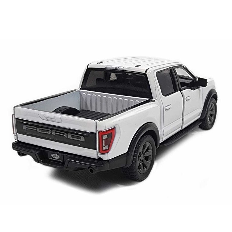 5436) Kinsmart 2022 Ford F-150 Raptor 1:46 Diecast Truck 5 inch white color.