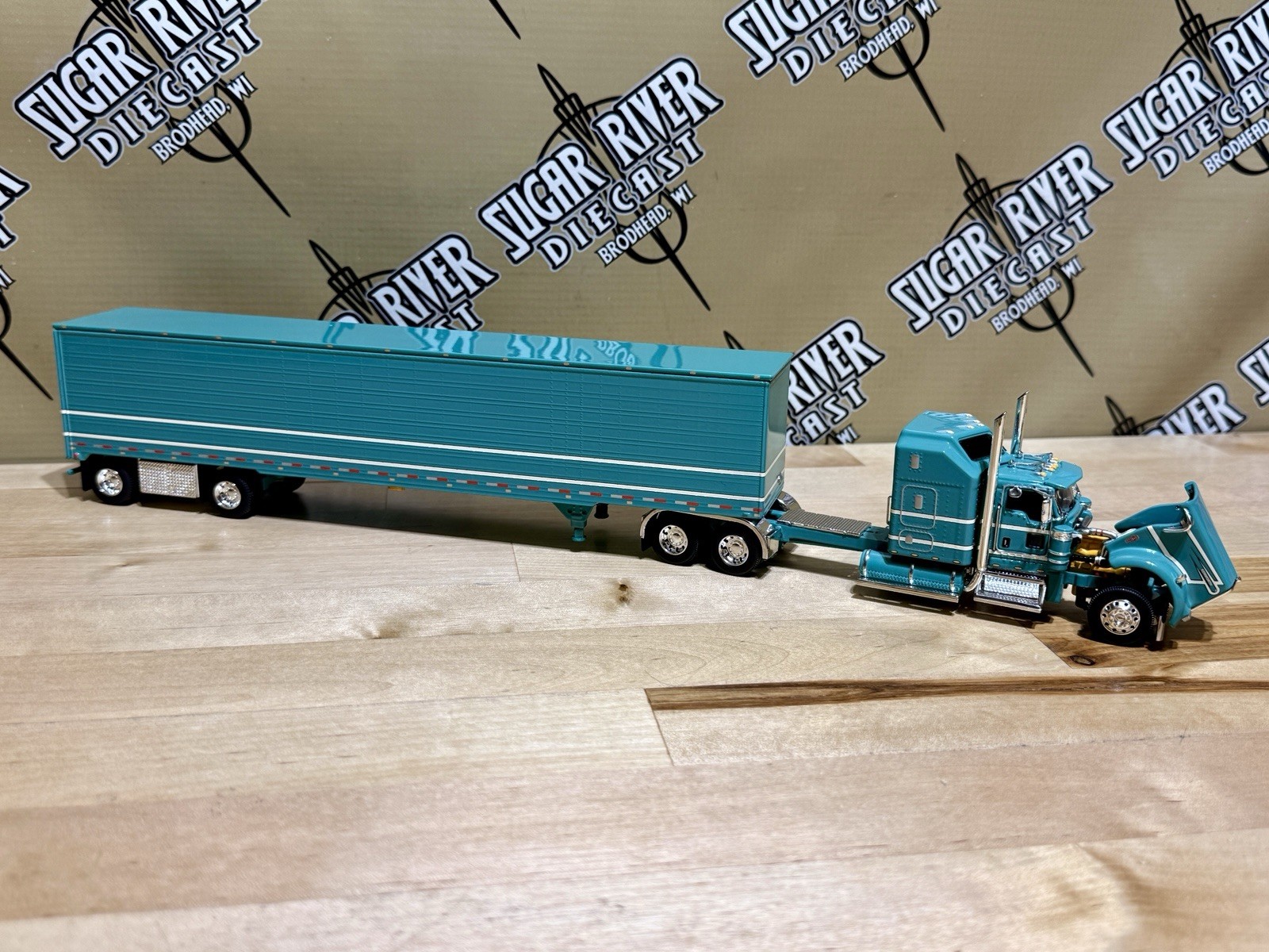Dcp 1/64 Kenworth W900 semi Truck And Dry Van trailer Farm Toy New Tooling