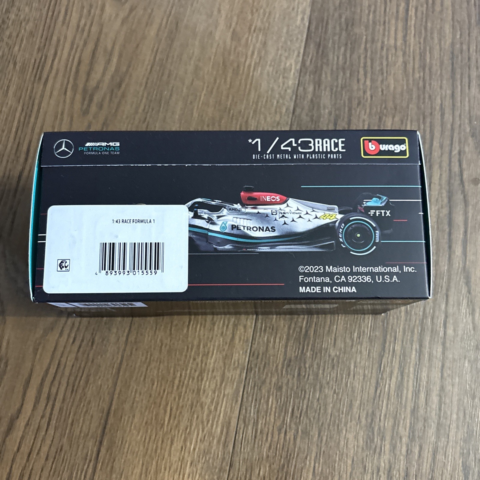 Bburago 1/43 Mercedes-AMG Petronas F1 W13 E-Perfromance Lewis Hamilton 2022 #44