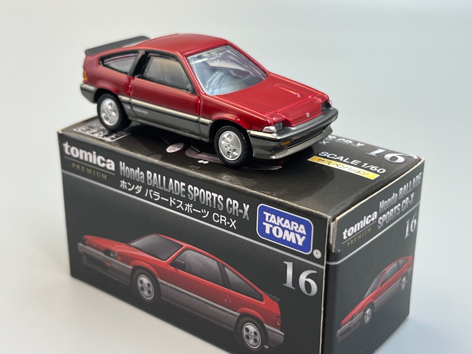 Honda CR-X Ballade Sports CR-X Tomica Premium Red 1/64 Scale