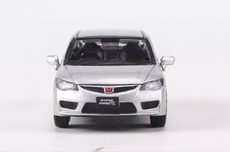 DCT 1/64 Scale Honda Civic TYPE R FD2 Silver Color Diecast Alloy Model Car Gifts