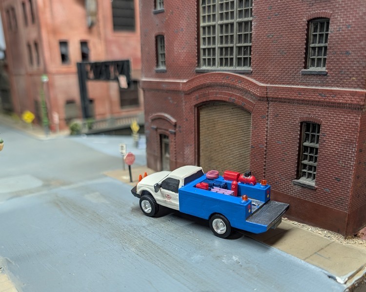 Custom Built 1/87 HO Scale Ford F250 Utility/Work Truck, 3D Printed Resin Model