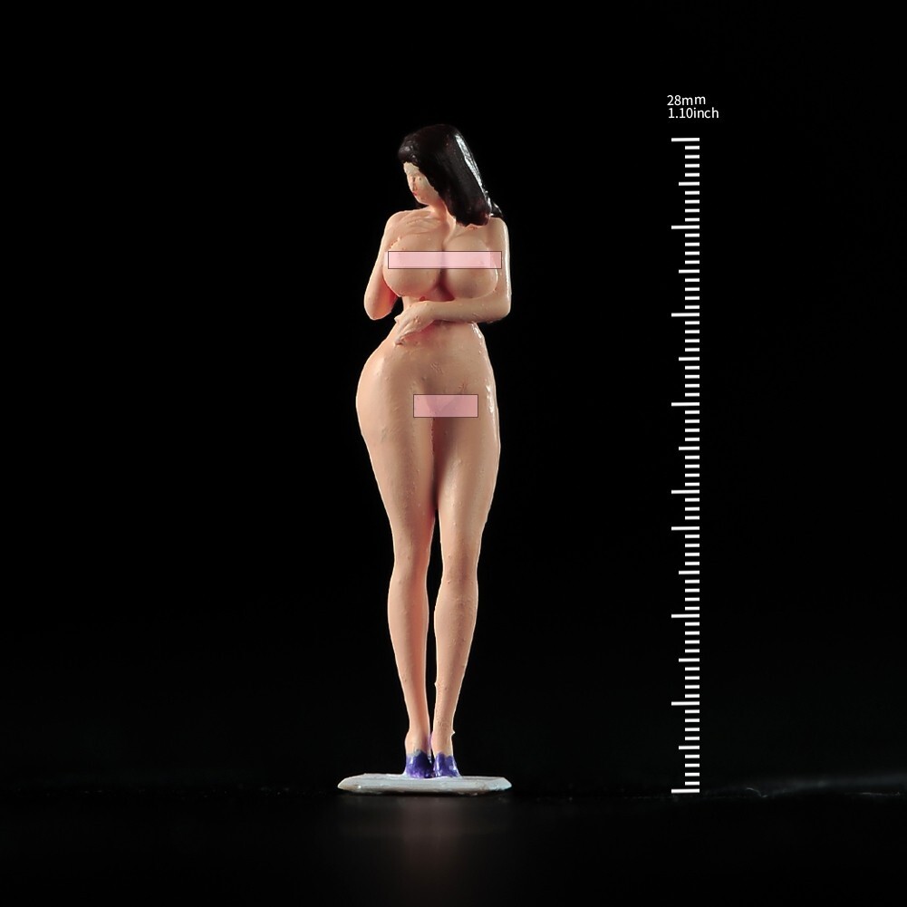 Mini Resin 1:64 Painted Beauty Sexy Girl Doll Figure Miniature Model Fit Car Toy