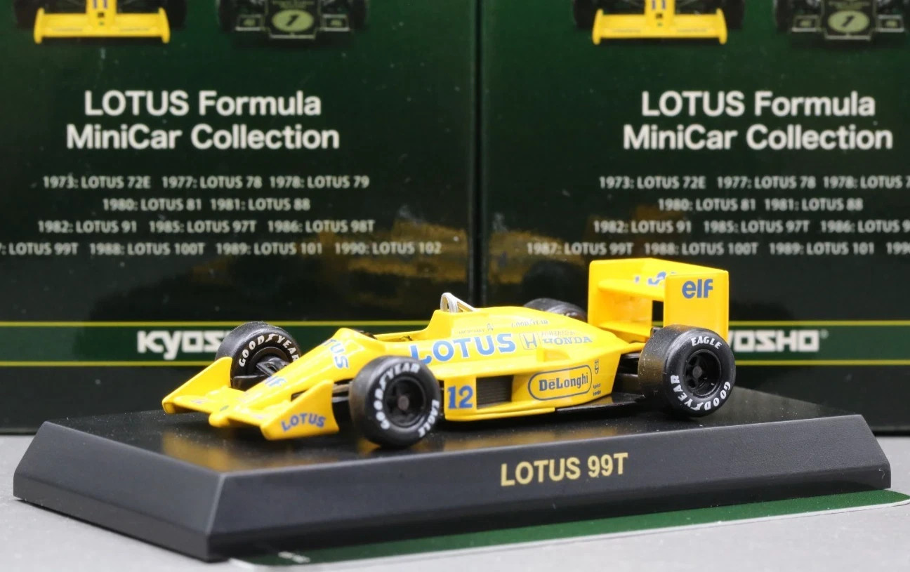 Kyosho 1/64 Lotus Classic Team Formula Collection Lotus 99T F1 Honda 1987 No.12