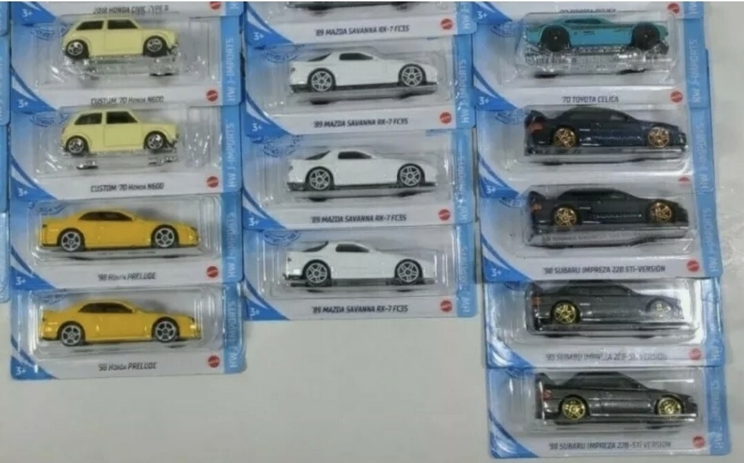 JDM HOT WHEELS GRAB BAG LOT OF 6 RANDOM PULLED JDM NISSAN,HONDA,TOYOTA,MAZDA