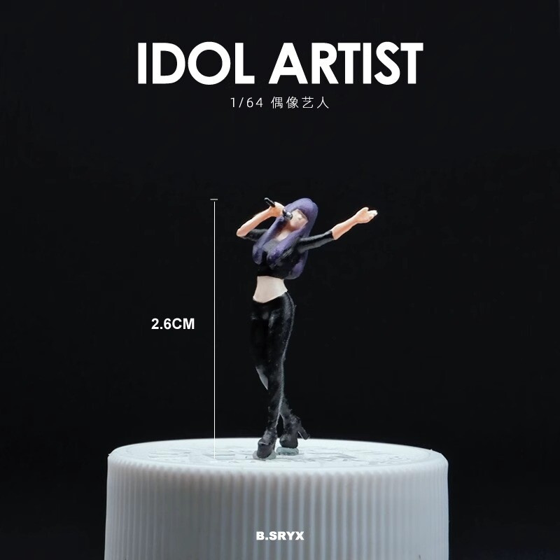 1/64 Scale Drum Kit Band Singer Guitar Player Miniature Figure Model Scene Props