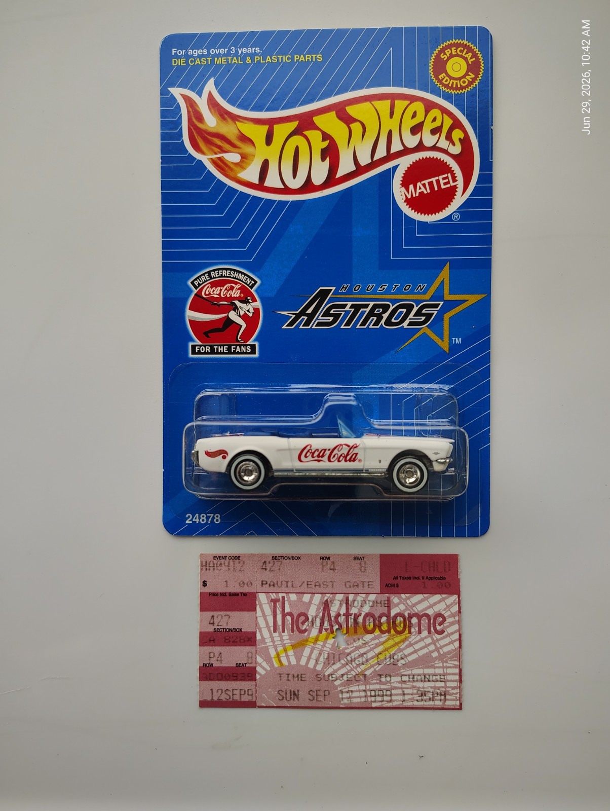 Hot Wheels – Lot of 3 – MLB Astros – Mustang + 3-Window 34 Ford + 57 T-Bird