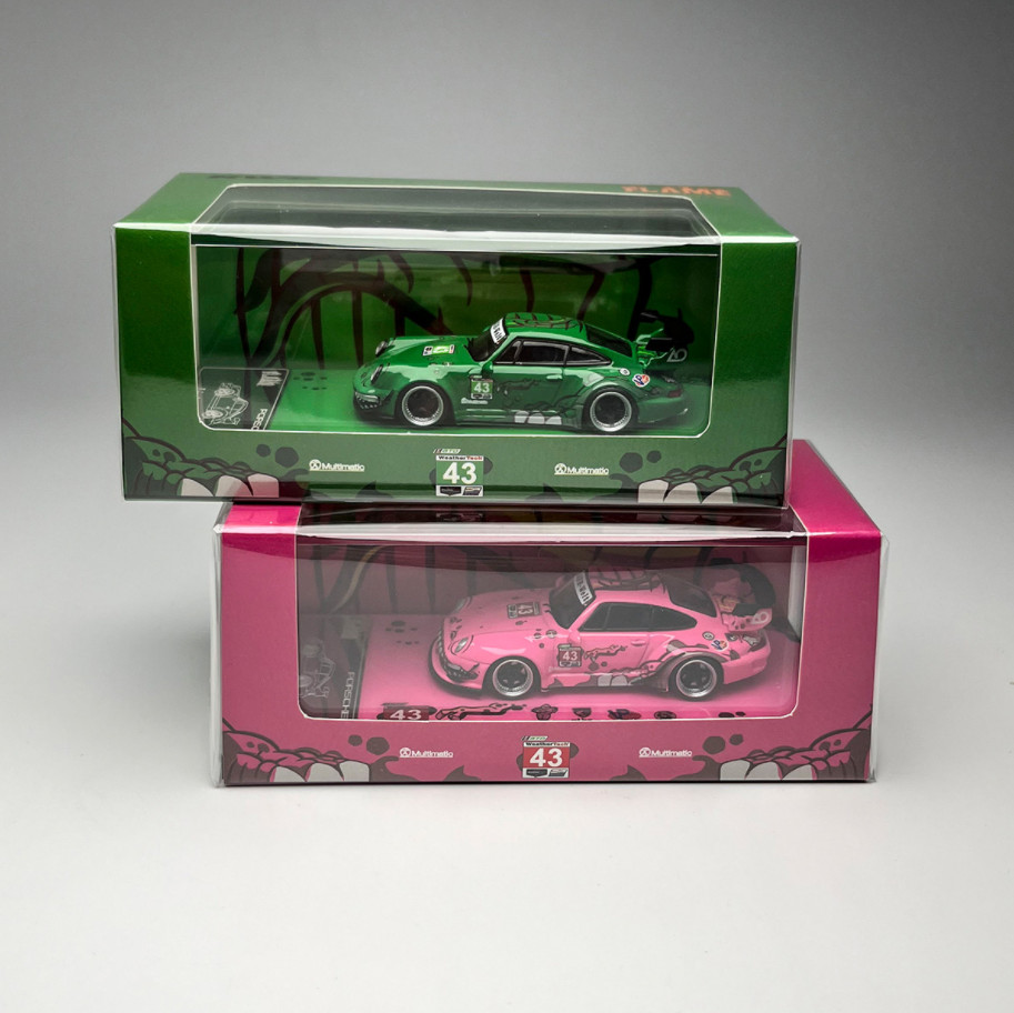 Flame 1:64 Scale Porsche RWB Modification 993 964 Alloy Diecast Model Car Gifts