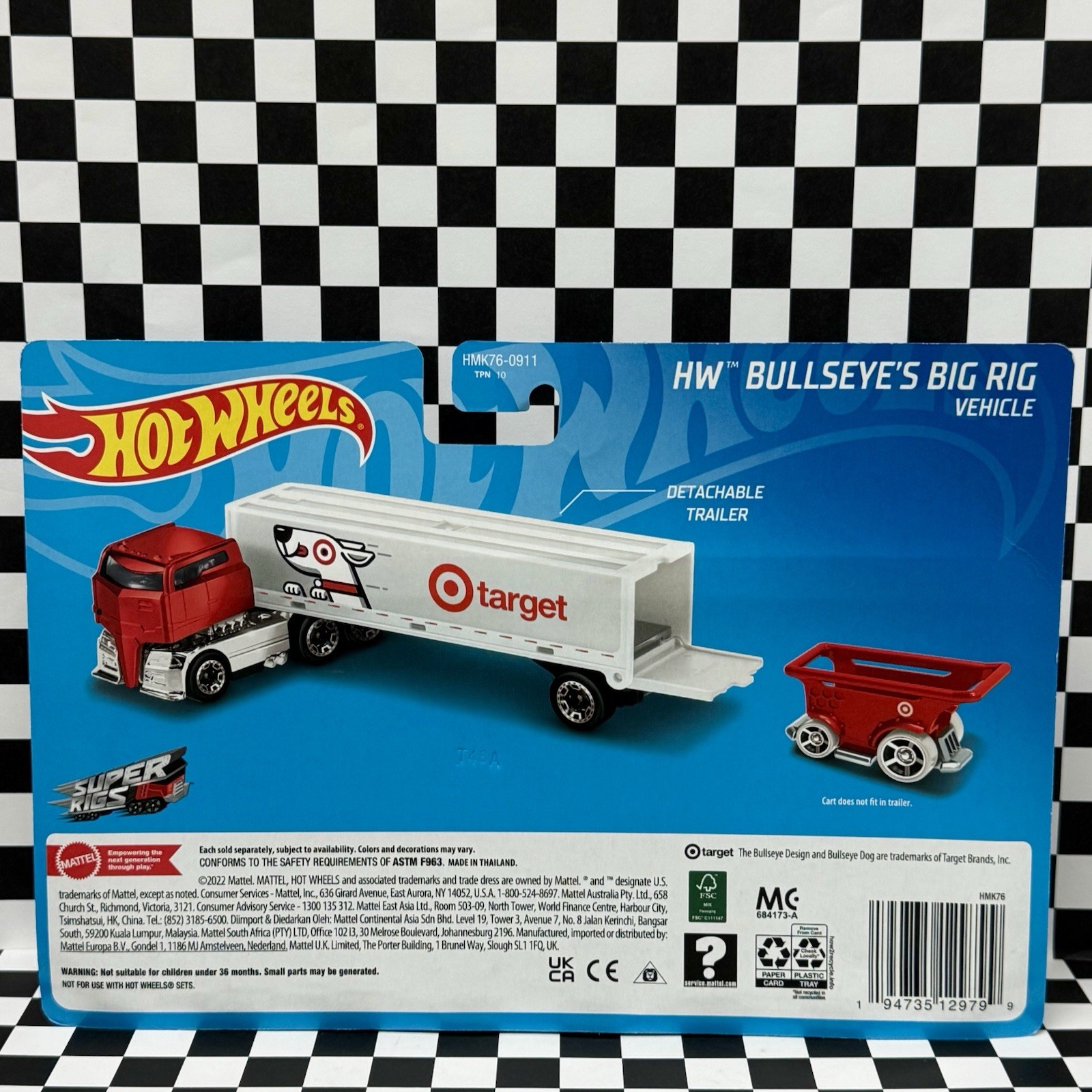 🎯 Hot Wheels BULLSEYES BIG RIG Truck NEW Super Target exclusive Shopping Cart