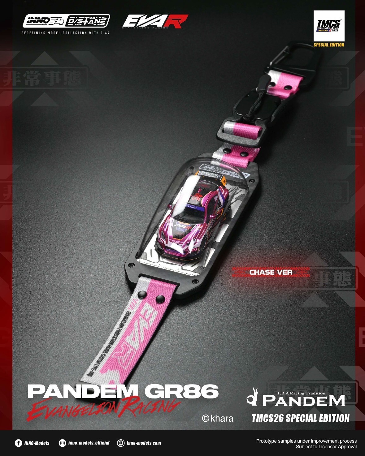 INNO64 1/64 EVA Racing Pandem GR86 Pink Std TMCS2026 Limited Chase Chance Sealed