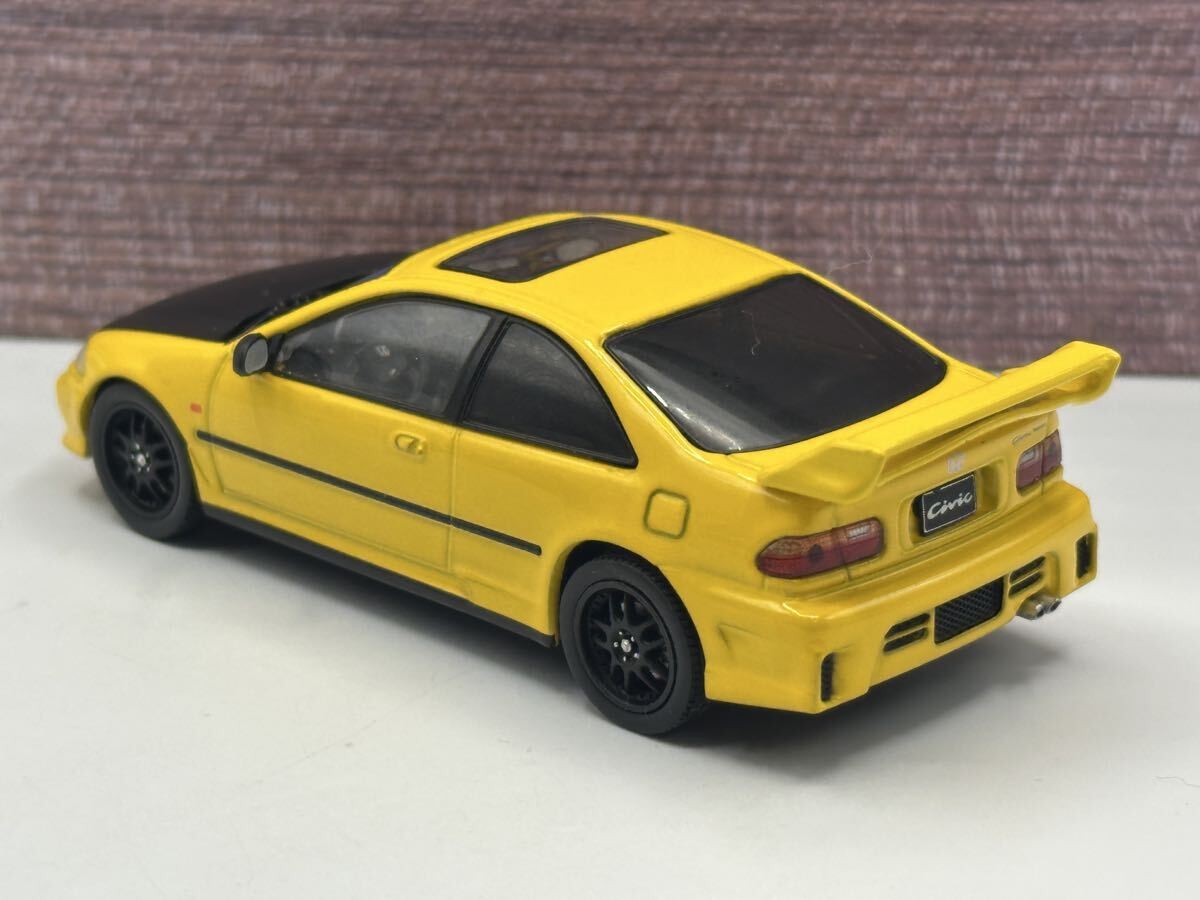 Yes Ixo 1/43 Honda Civic Ej1 Coupe 1995 Yellow Mini Car