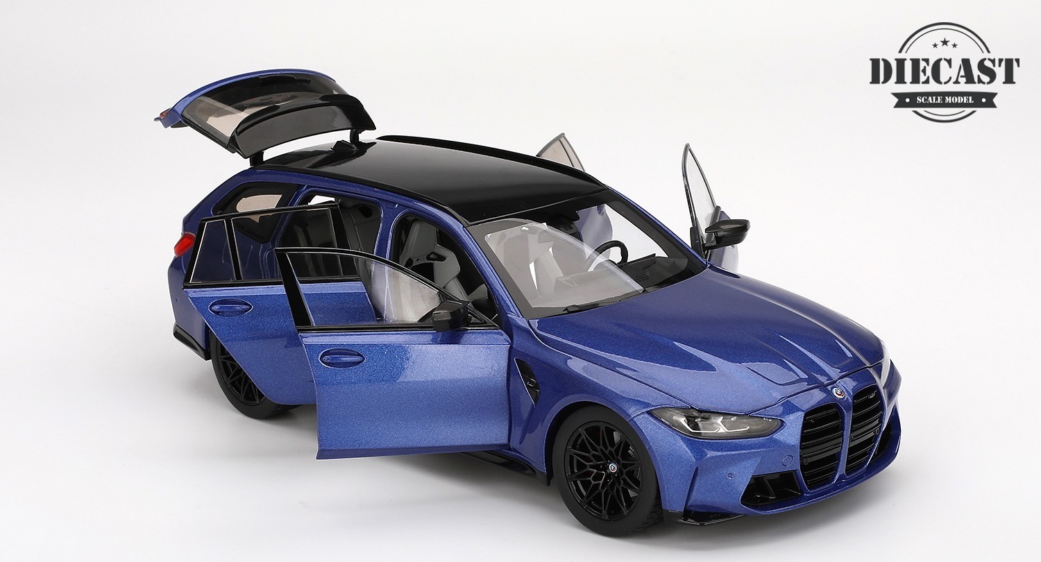 BMW M3 Touring M Portimao Blue Metallic in 1:18 scale by True Scale Miniatures