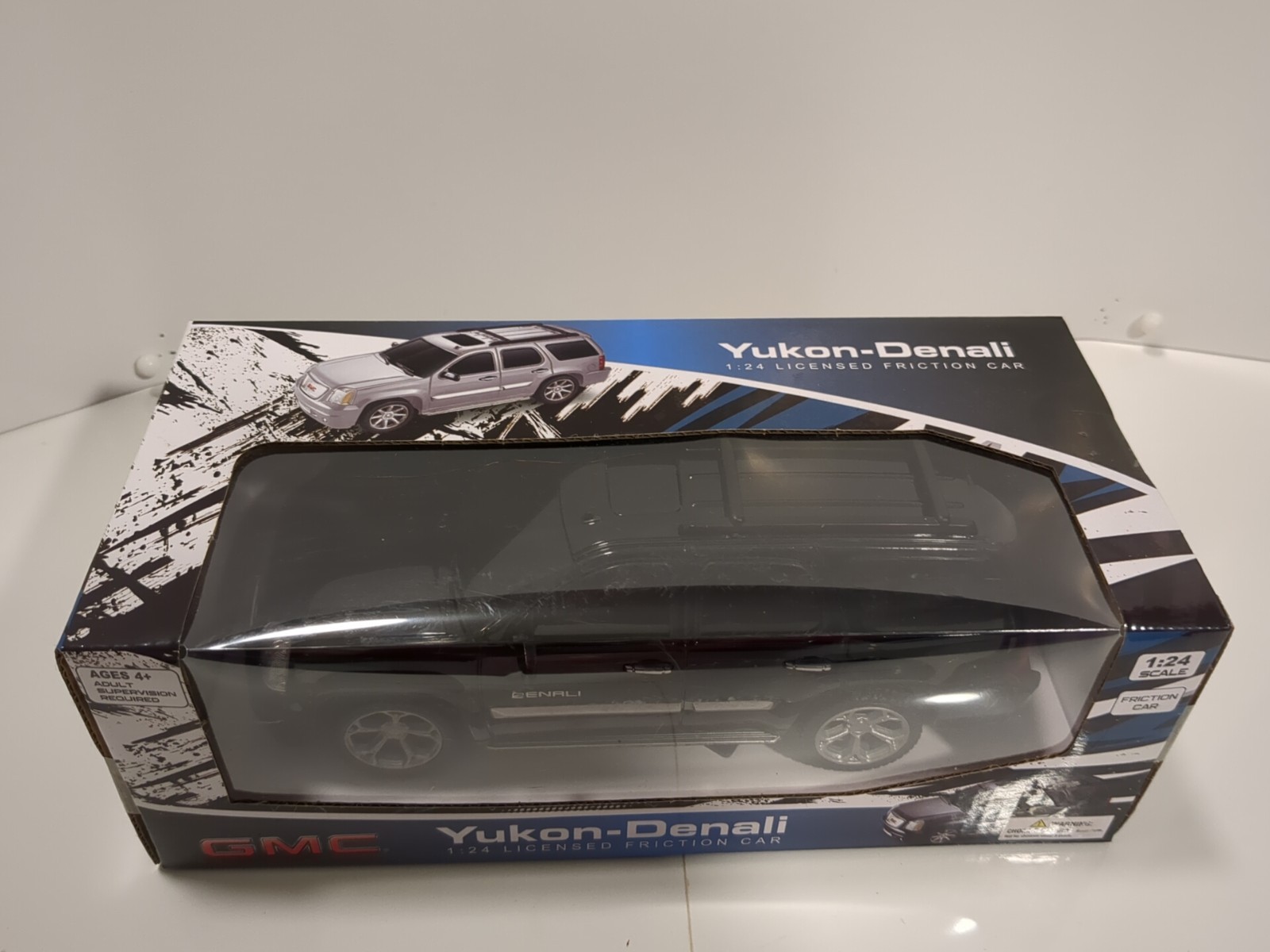 GMC Yukon Denali Black 1:24 1/24 Scale Official Licensed Friction Car Model NIB