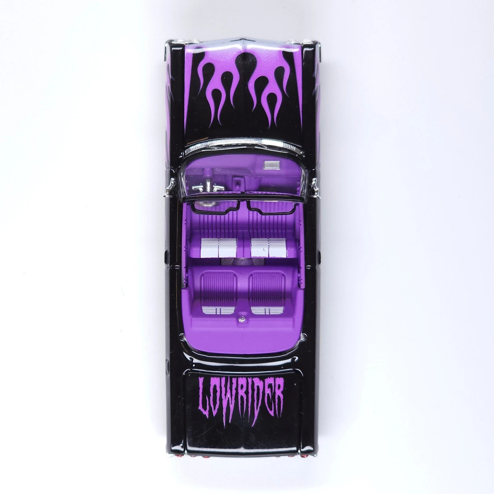 Fine Works64 1:64 Chevy Impala Lowrider Ghost Flame (Black/Purple)