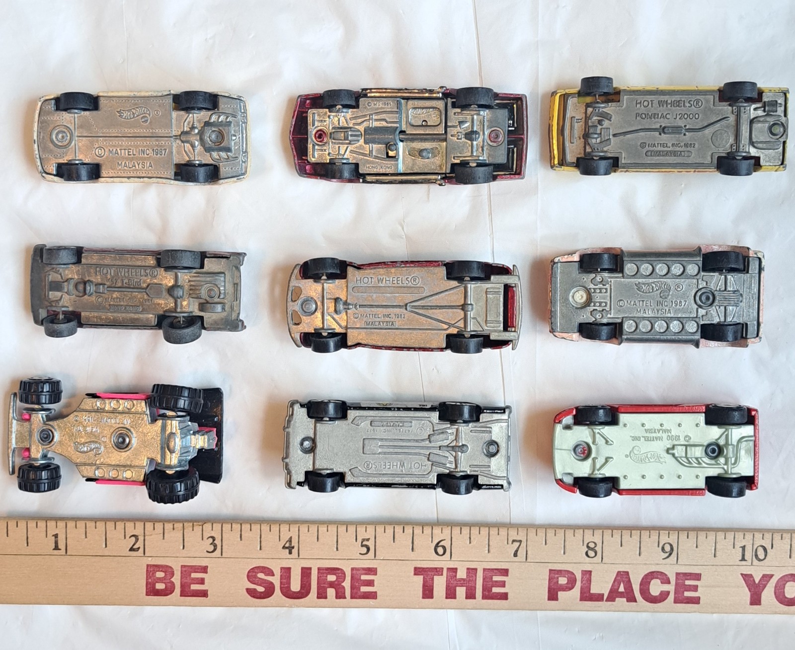 Vintage Hot Wheels Lot 9 Cars Diecast 1:64 Mixed Models Loose Collection 1977-90
