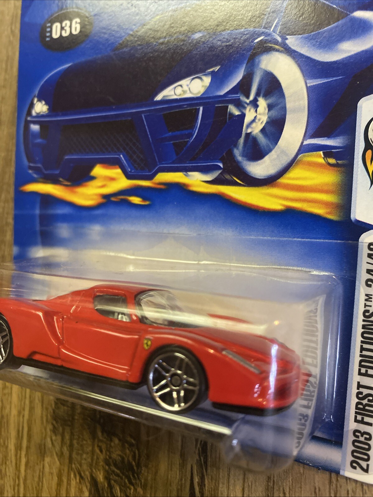 HOT WHEELS 2003 #036 RED ENZO FERRARI VHTF FIRST EDITIONS 24/42 MInt In Package