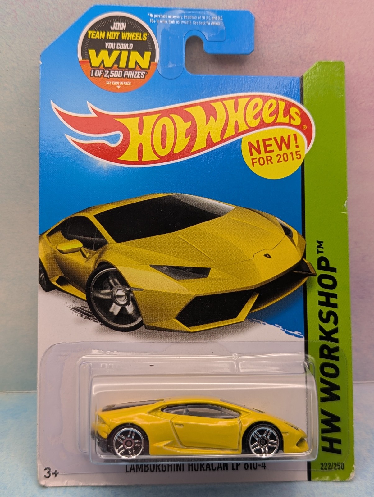 2015 Hot Wheels LAMBORGHINI HURACAN LP 610-4 #222 yellow;pr5 ✿HW GARAGE✿Z4