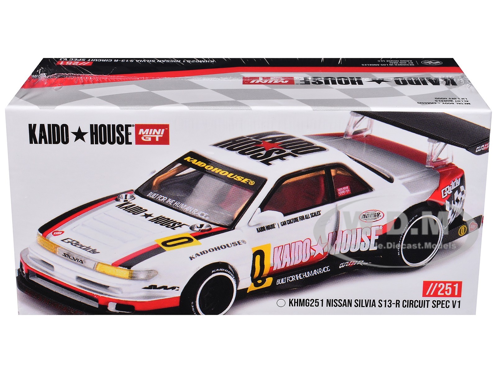 NISSAN SILVIA S13-R CIRCUIT SPEC V1 RHD “KAIDO HOUSE” 1/64 BY MINI GT KHMG251