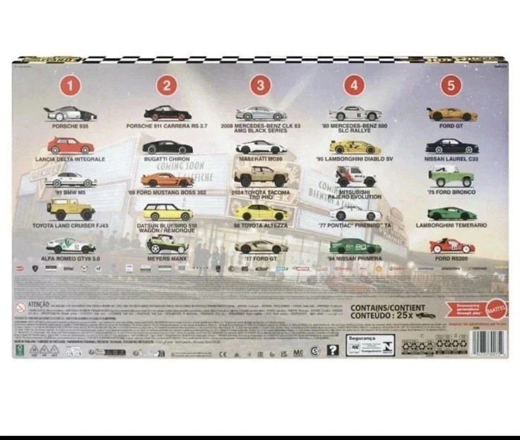 2025 Hot Wheels Boulevard 25 Car Factory Complete Set JFM00 Toy New Premium 1:64