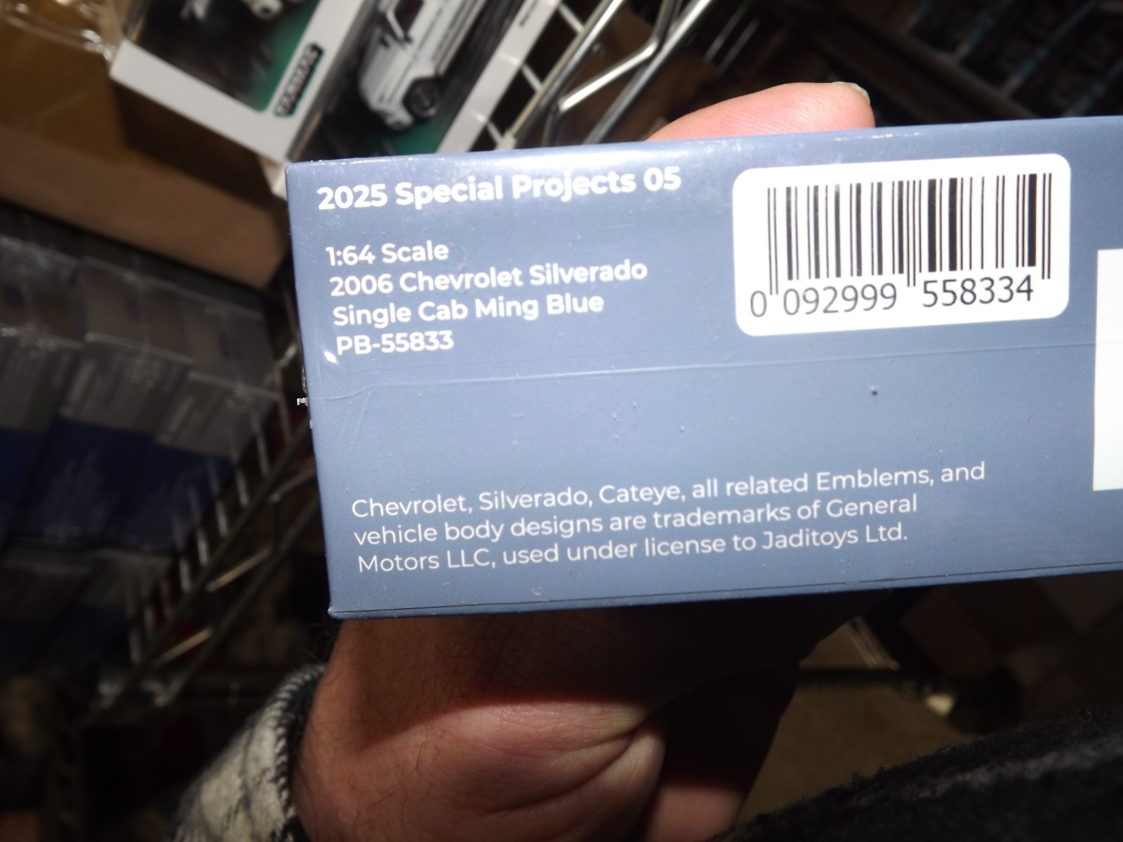 Para 64 1/64 2006 chevrolet silverado single cab blue PB-55833 NIB