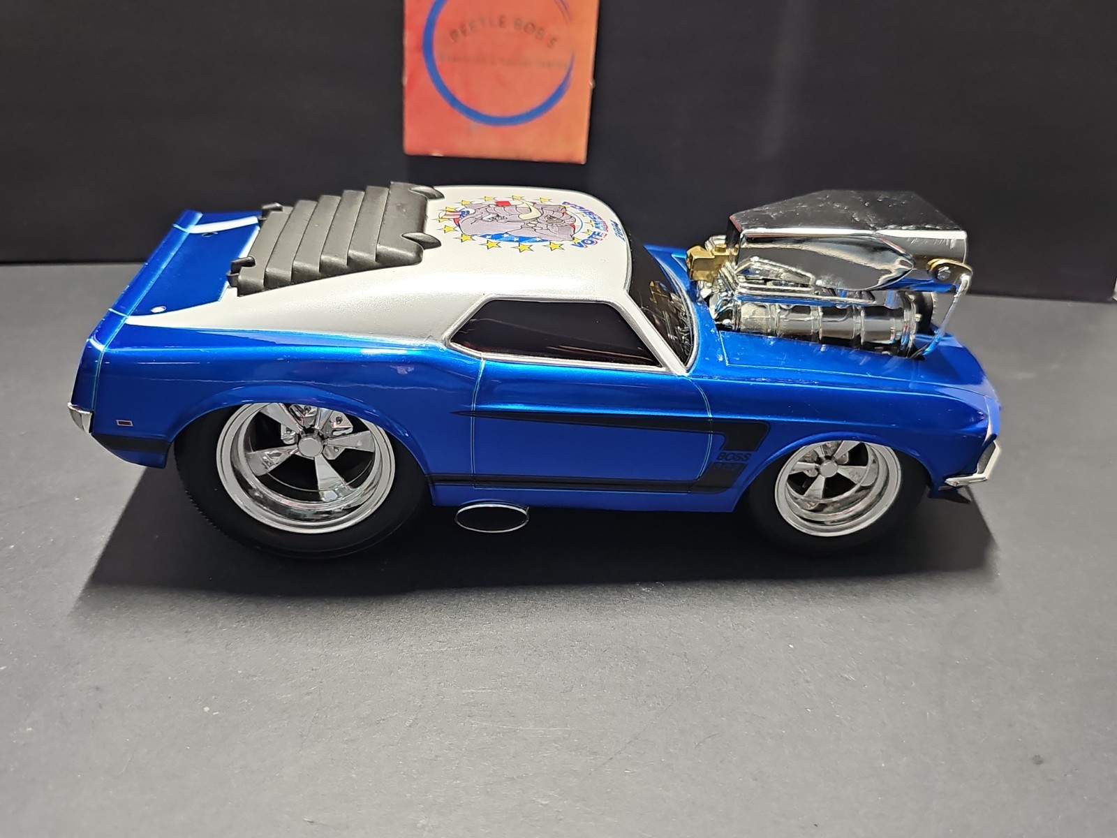 Vntg 2004 Muscle Machines 1969 Ford Mustang Vote America 1:18 Diecast Car NO BOX