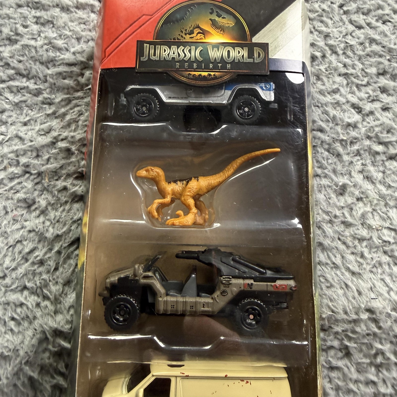 Matchbox Jurassic World Rebirth Jeep 1:64 Die-Cast 5 Pack Toy New Sealed