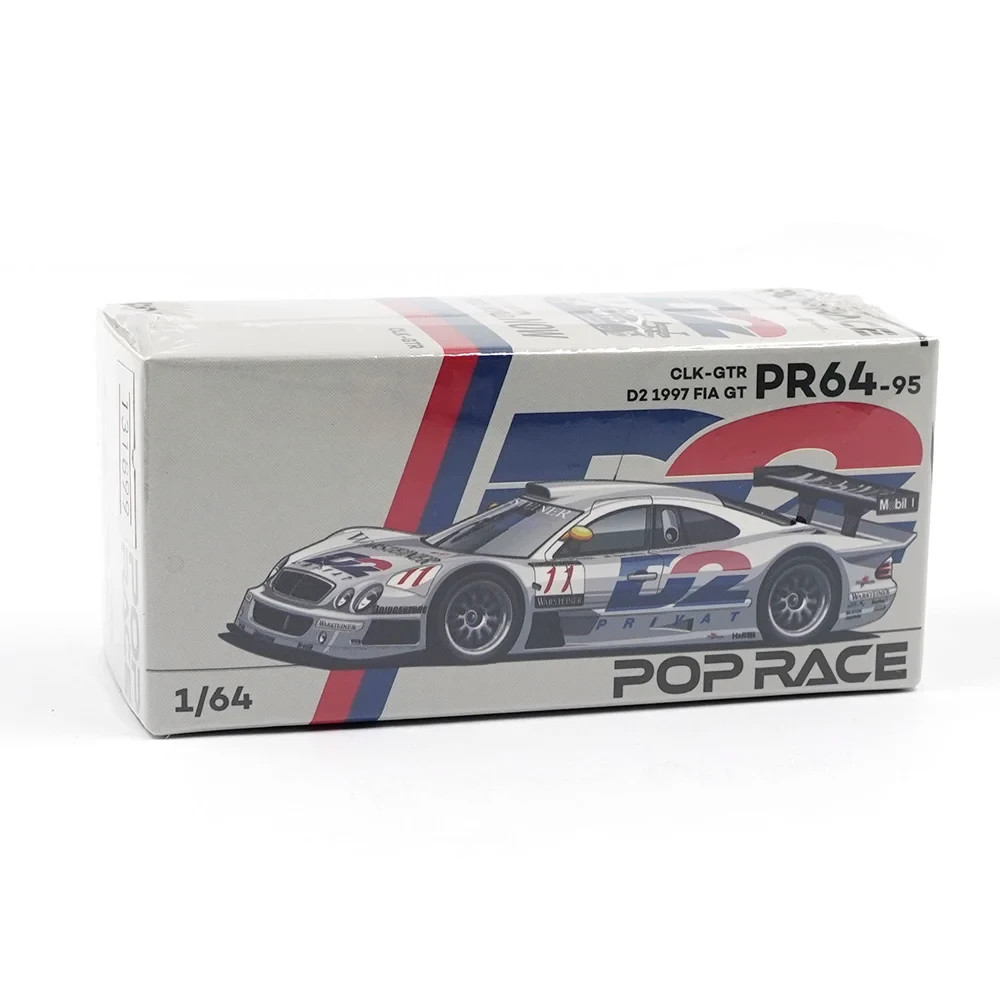 Pop Race 1:64 Mercedes-Benz AMG CLK GTR 1997 FIA GT D2 Diecast Car PR640095