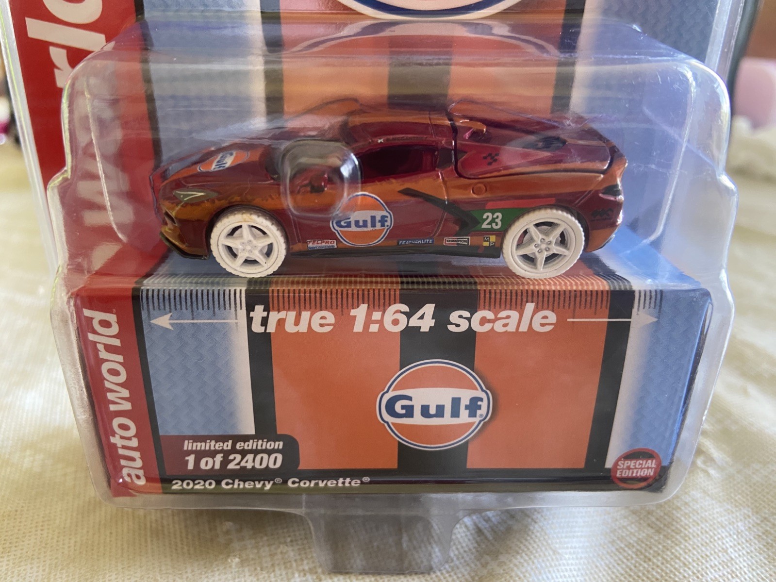 Chase Auto World 2020 Chevy Corvette Gulf Ultra Red Súper Mini Wheels Exclusives