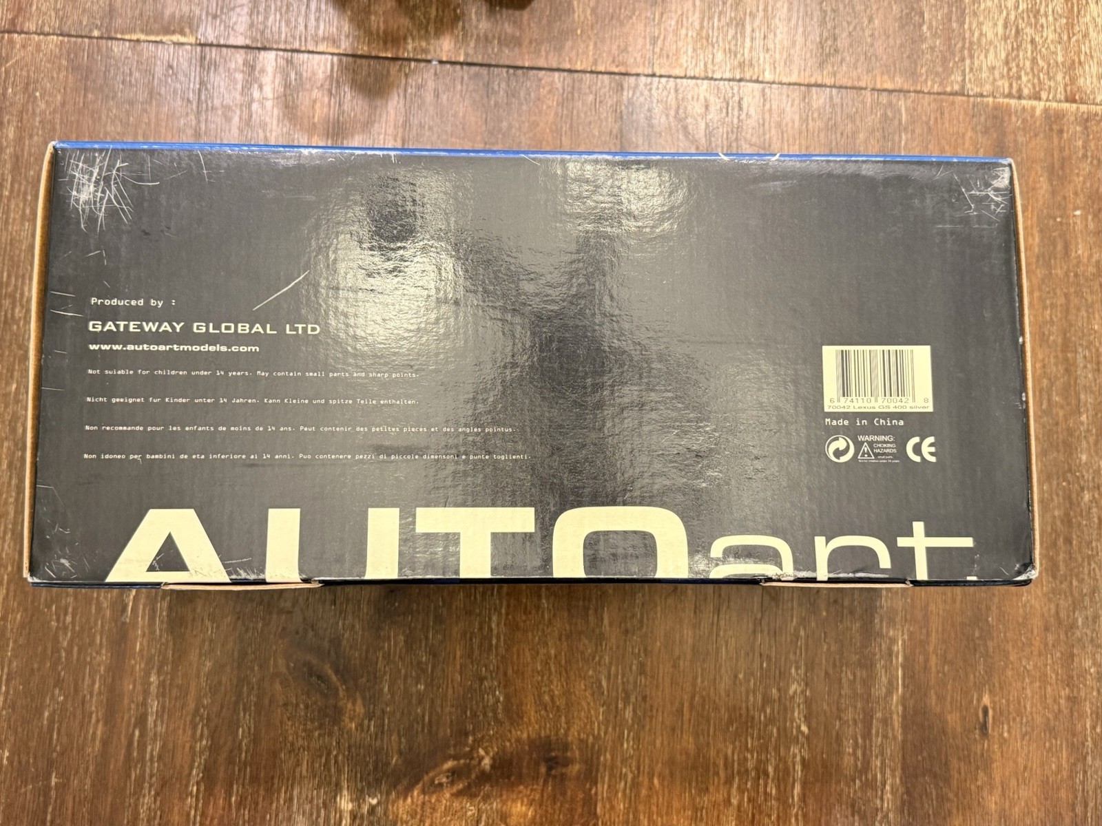 auto art 1:18 diecast Lexus GS400 Silver Model Damage Box