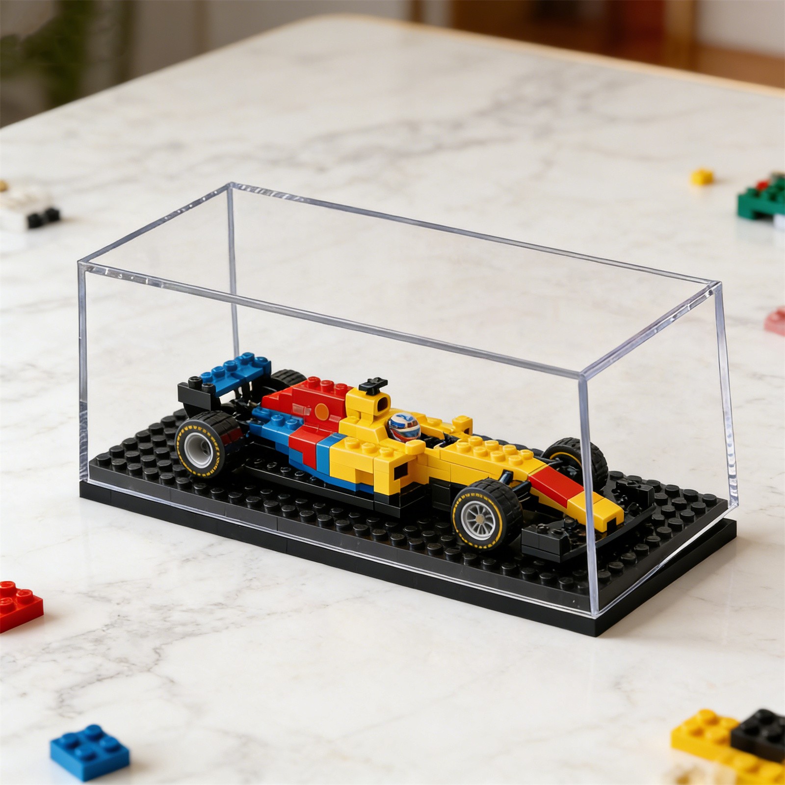 1:43 Model Acrylic Display Case with Base, Stackable Toy Car Storage Organizer
