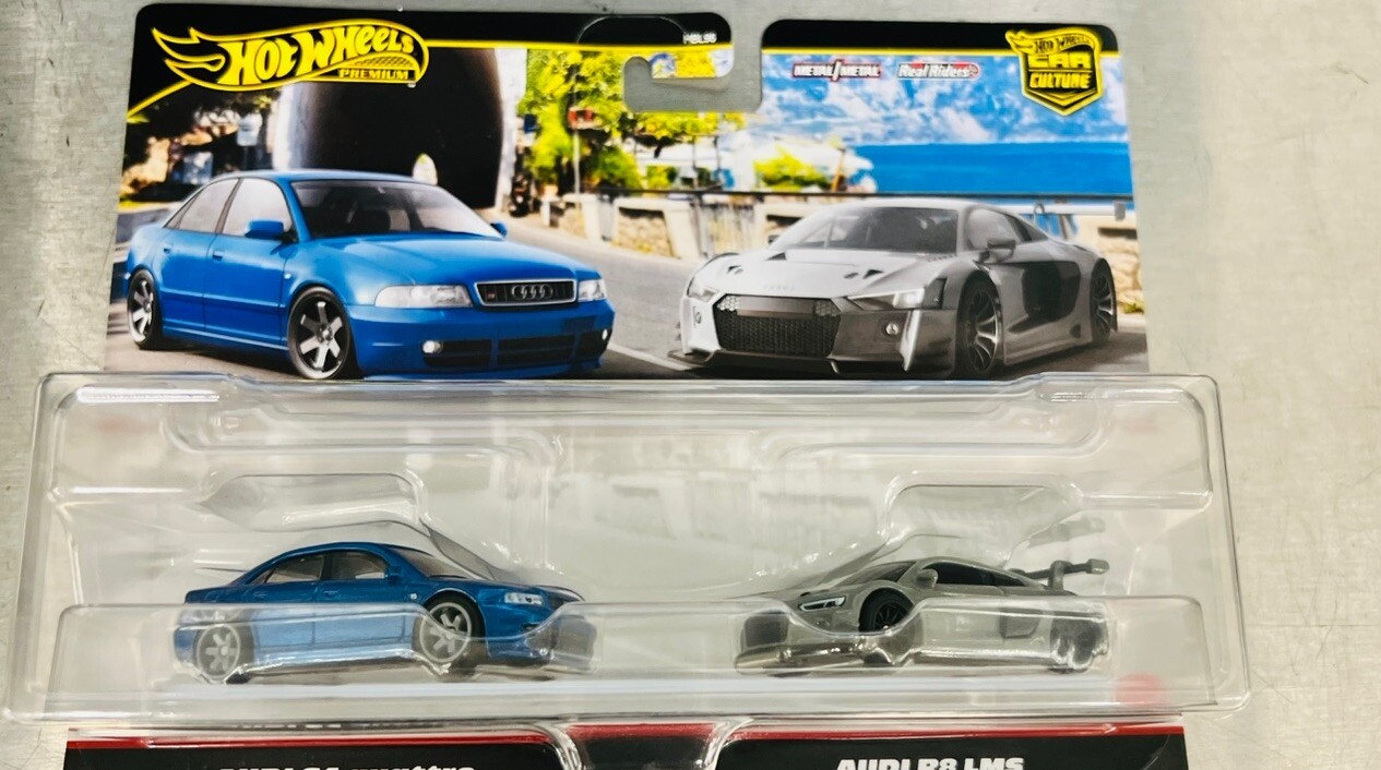2024 Hot Wheels Premium Car Culture Twin 2 Pack Audi S4 Quattro & Audi R8 LMS