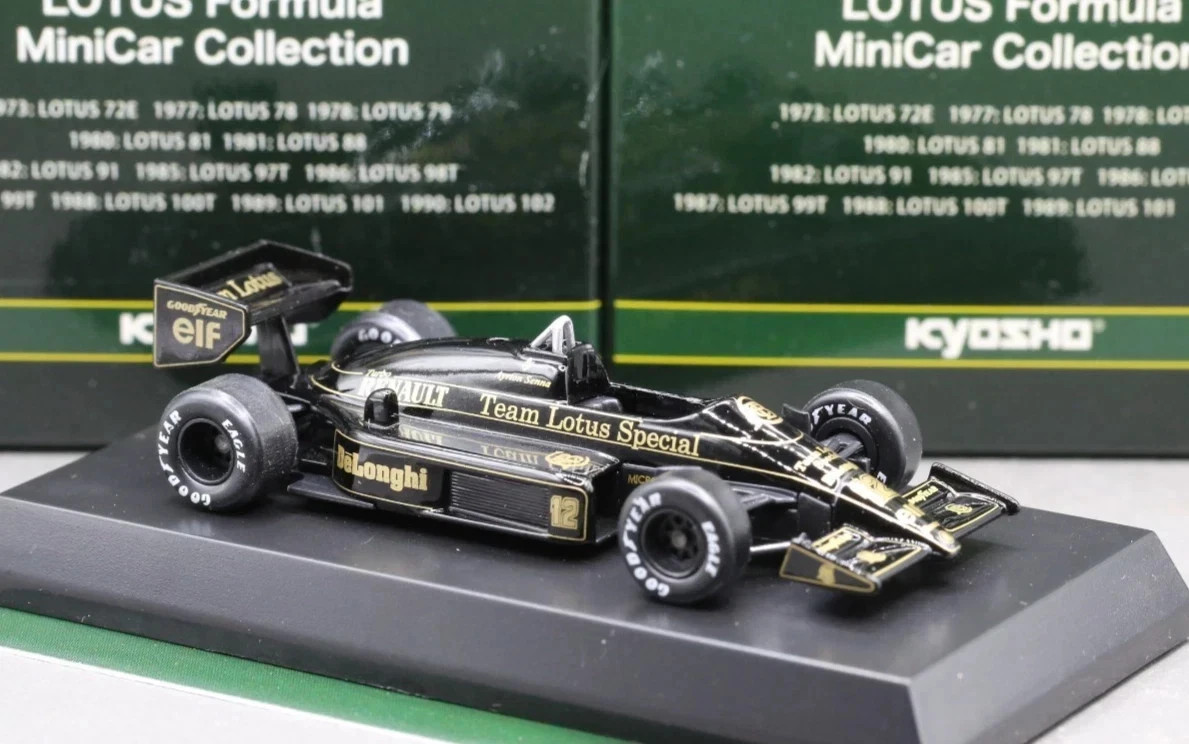 Kyosho 1/64 Lotus Classic Team Formula Collection 98T F1 No.12 1986 Ayrton Senna