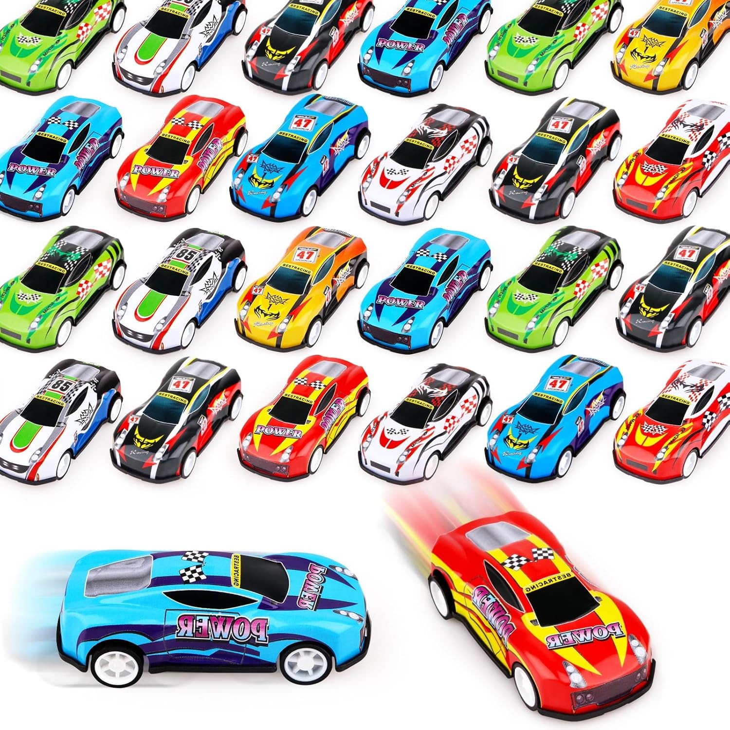 Mini Pull Back Cars for Kids Toddlers Child Party Favors Random Pattern