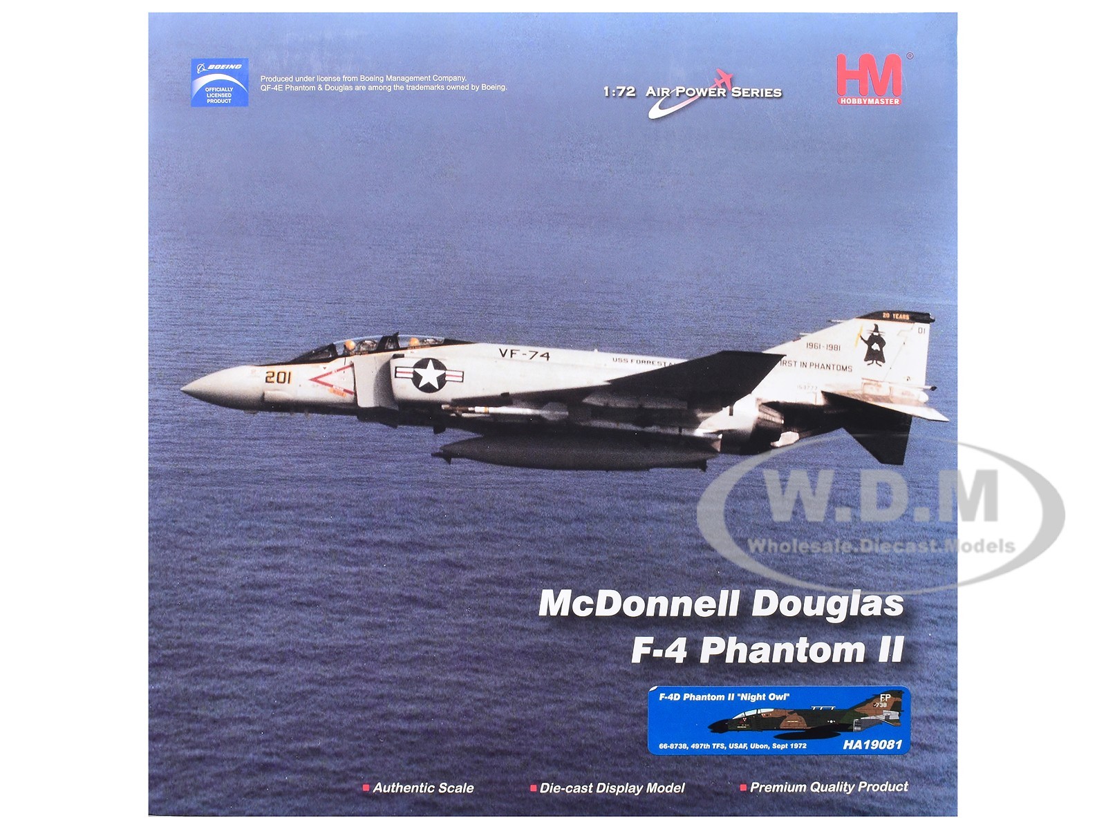 MCDONNELL DOUGLAS F-4D PHANTOM II “NIGHT OWL” 1/72 MODEL BY HOBBY MASTER HA19081