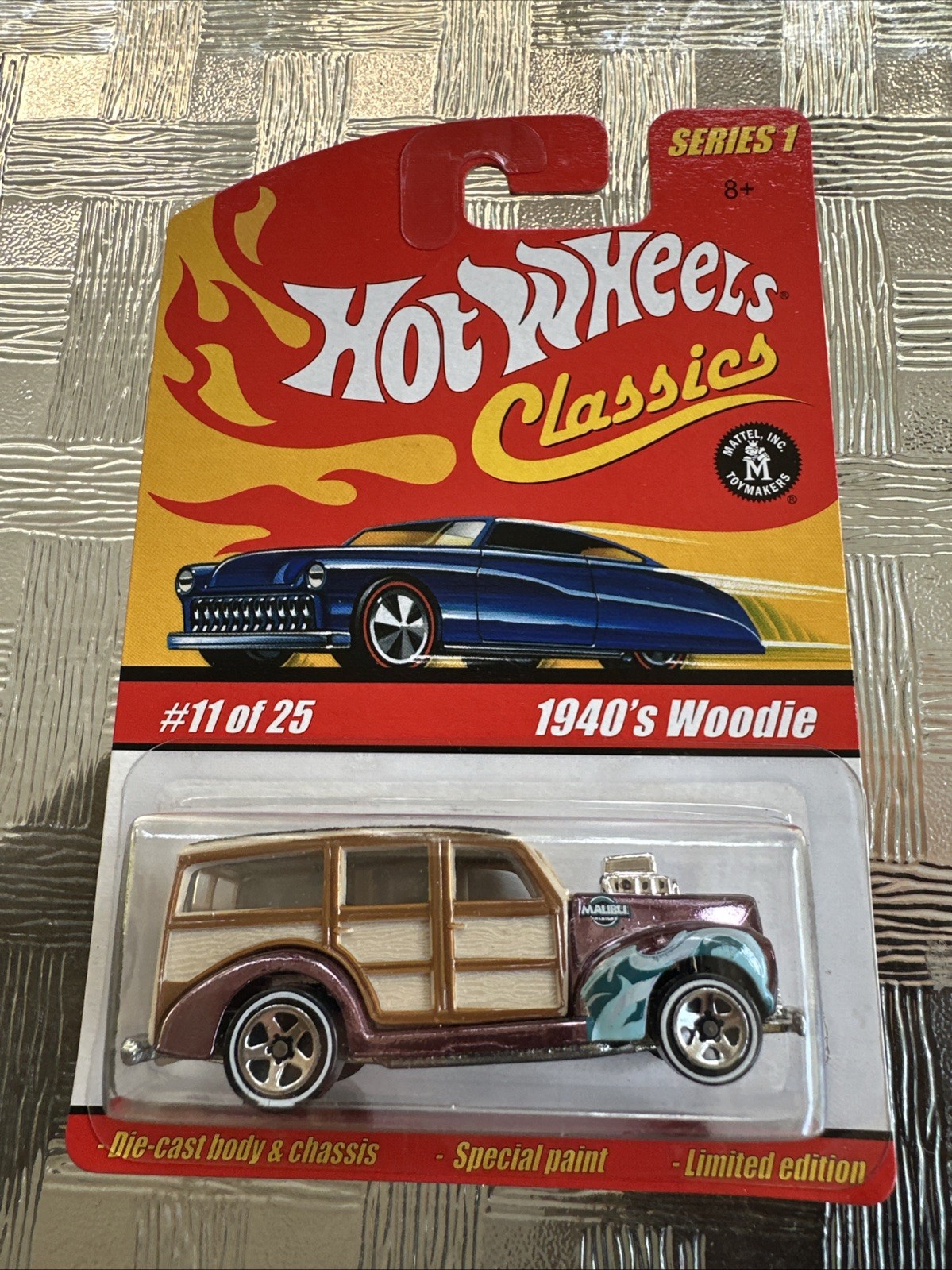 Hot Wheels Series 1 Classics 1940s Woodie Lot Of 6 Different Colors- Metal Base!
