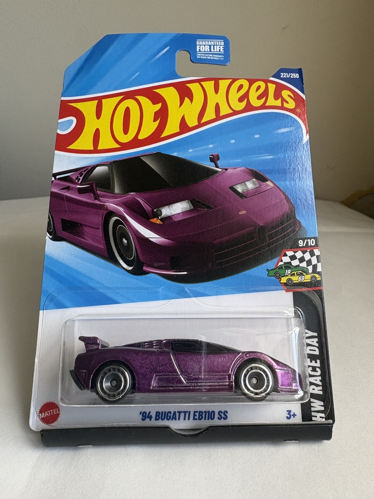 Super Treasure Hunt 2025 Hot Wheels HW Race Day ’94 Bugatti EB110 SS Purple