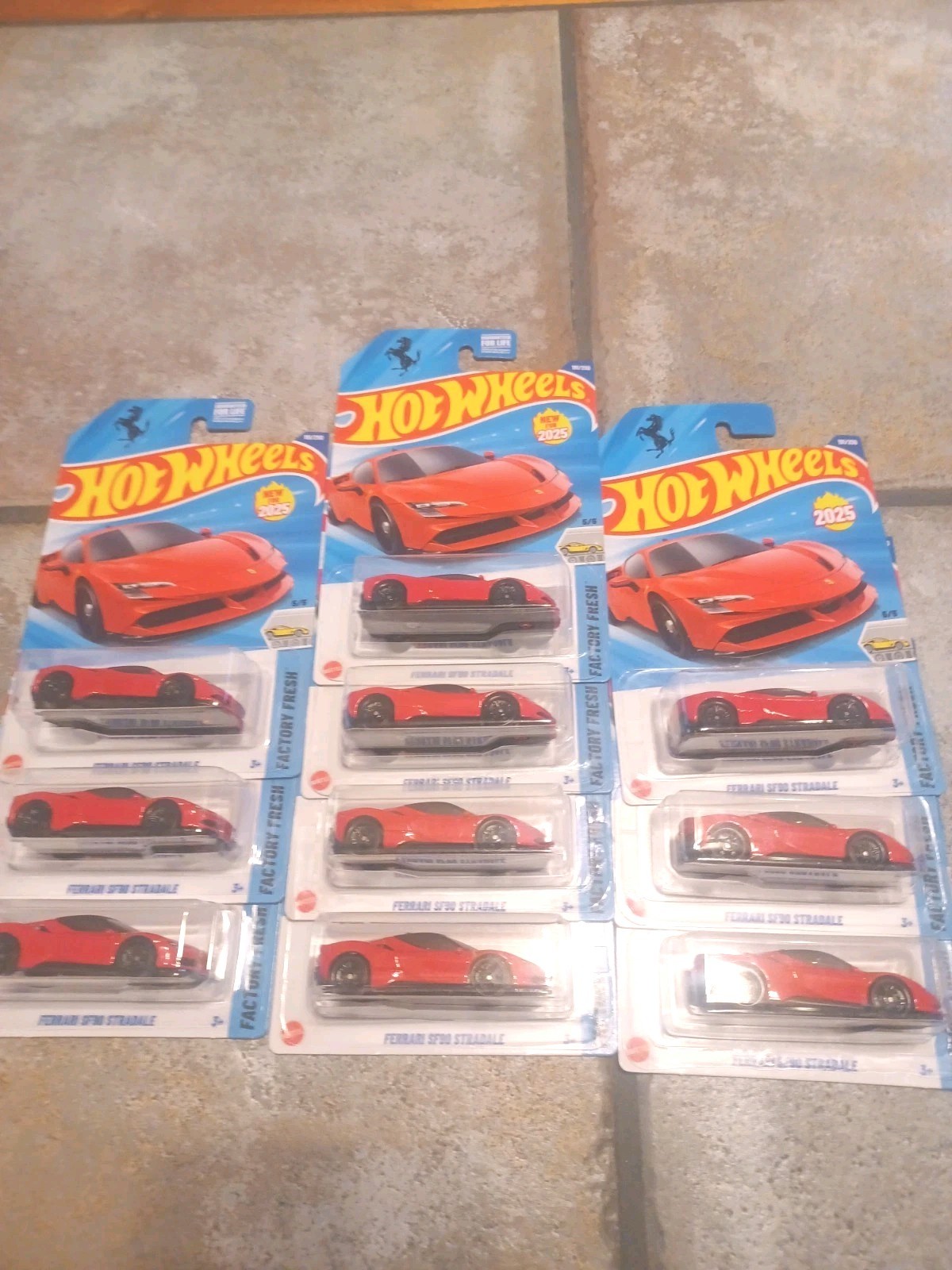 Lot of 10 2025 Hot Wheels New Model Ferrari SF90 Stradale
