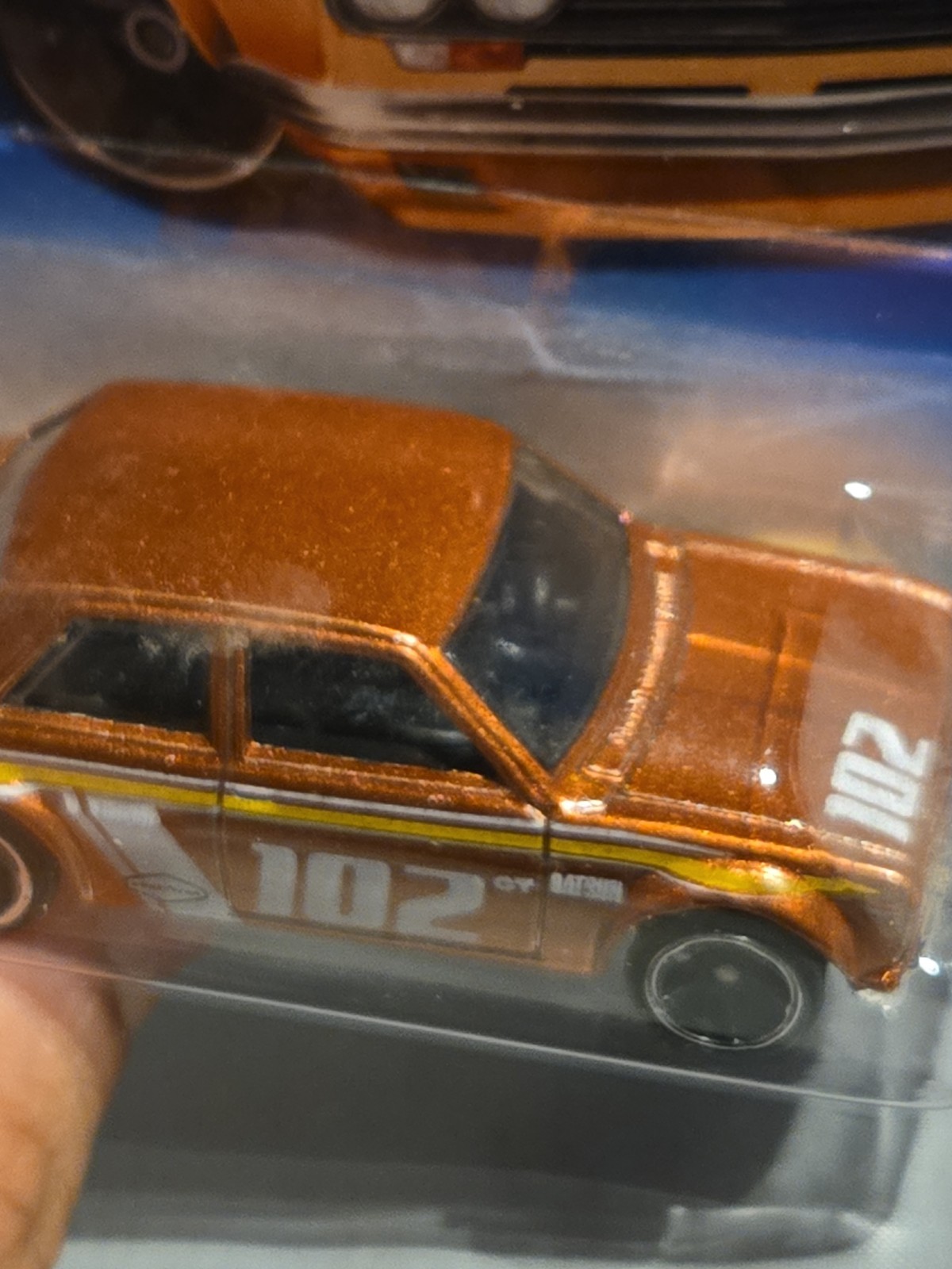 Hot Wheels 2009 Datsun Bluebird 510 Antenna Variation Copper Rare In Protector