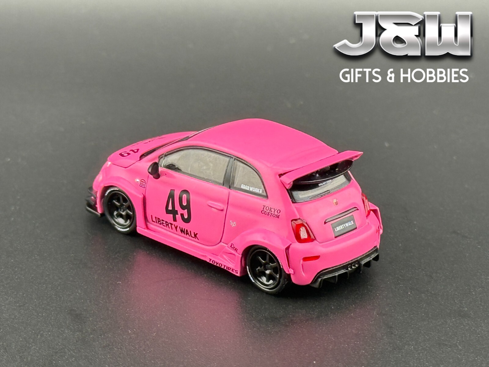 Mini GT ABARTH 595 LB-WORKS x Abas Works Pink #851 1/64